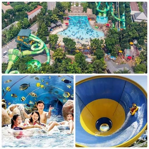Công viên nước Adventure Cove Waterpark trong lịch trình du lịch Singapore Malaysia 4 ngày 3 đêm