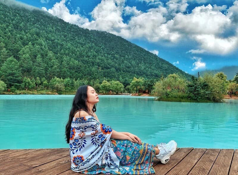thác nước Lam Nguyệt Đàm thác nước Lam Nguyệt Đàm