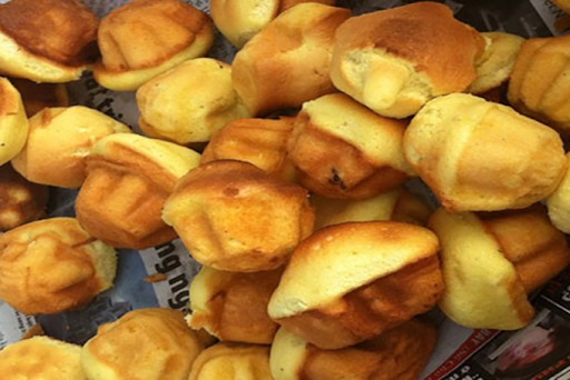 Bánh thuẫn bung nở như những bông mai vàng