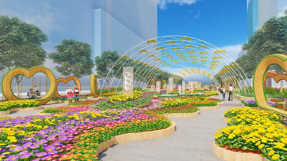 Đường hoa Nguyễn Huệ