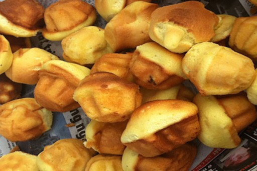 Bánh thuẫn bung nở như những bông mai vàng