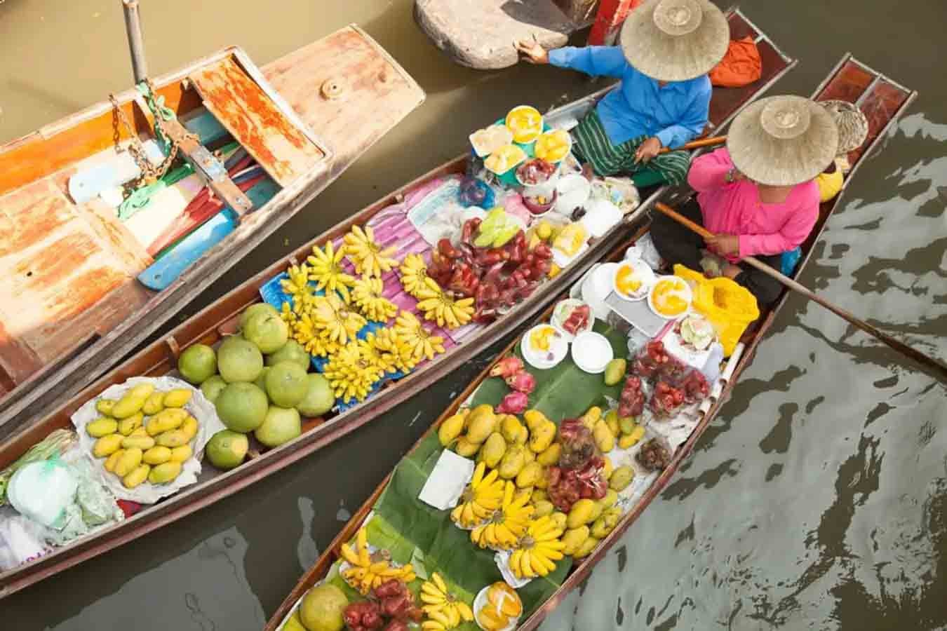 Trải nghiệm ẩm thực ở Damnoen Saduak Trải nghiệm ẩm thực ở Damnoen Saduak