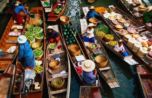 Vẻ đẹp chợ nổi Damnoen Saduak Vẻ đẹp chợ nổi Damnoen Saduak