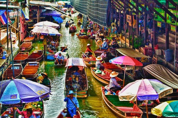 Vẻ đẹp chợ nổi Damnoen Saduak Vẻ đẹp chợ nổi Damnoen Saduak
