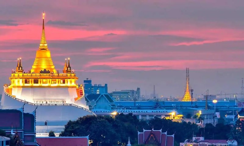 Vị trí đắc địa của Chùa Wat Saket Vị trí đắc địa của Chùa Wat Saket