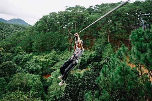 du lịch Đà Lạt 2 ngày 1 đêm - trải nghiệm zipline